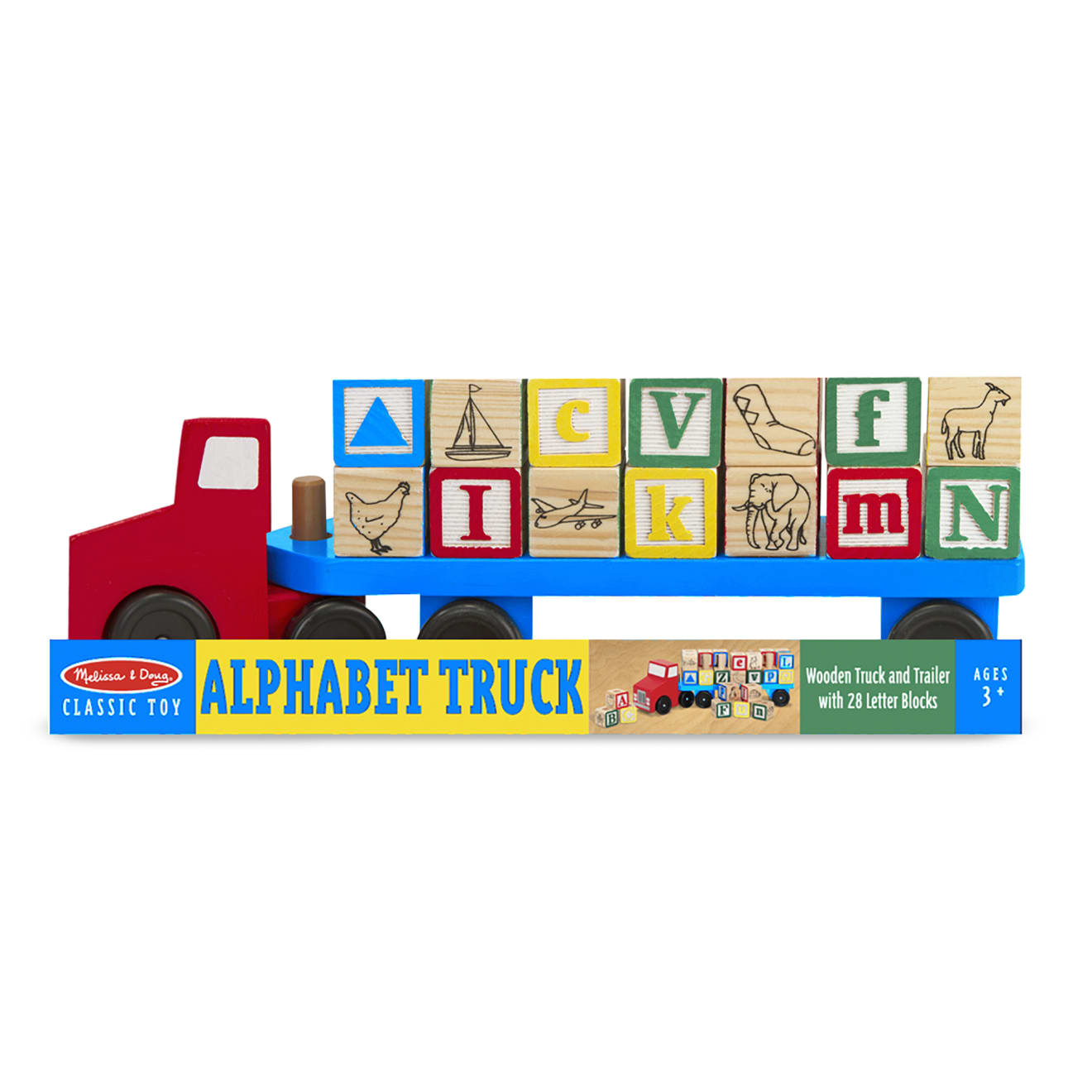 Vehicles & Trains Premium Quality Alphabet Blocks Wooden Truck - Durable Material and Safe Design for Daily...