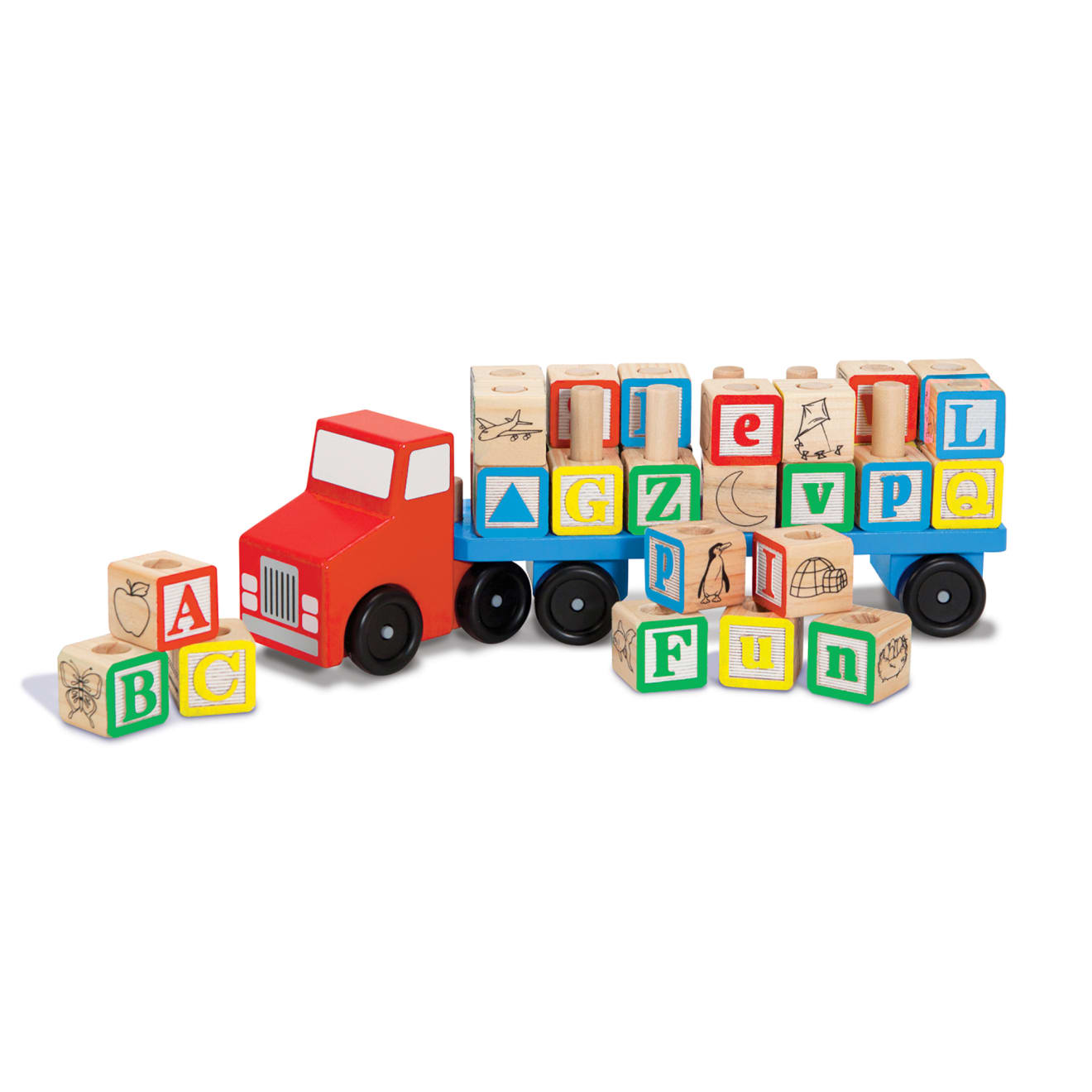 Vehicles & Trains Premium Quality Alphabet Blocks Wooden Truck - Durable Material and Safe Design for Daily...