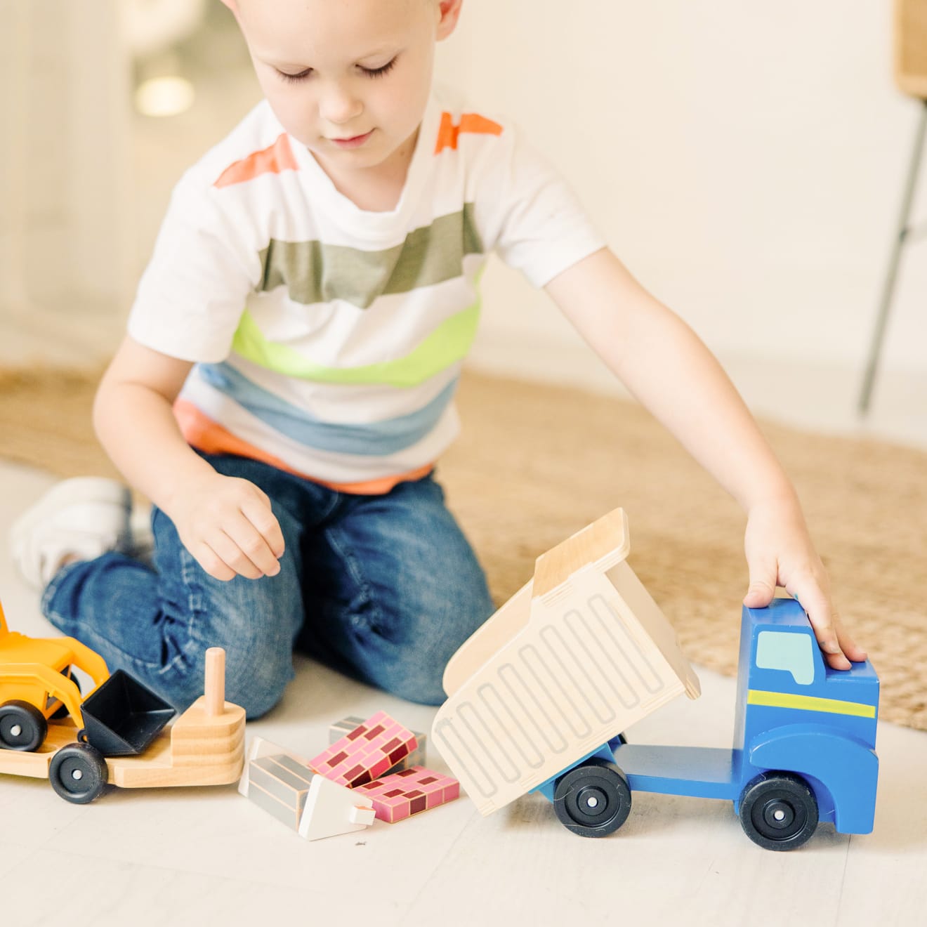 Vehicles & Trains Premium Quality Classic Toy Dump Truck & Loader - Durable Material and Safe Design for Da...