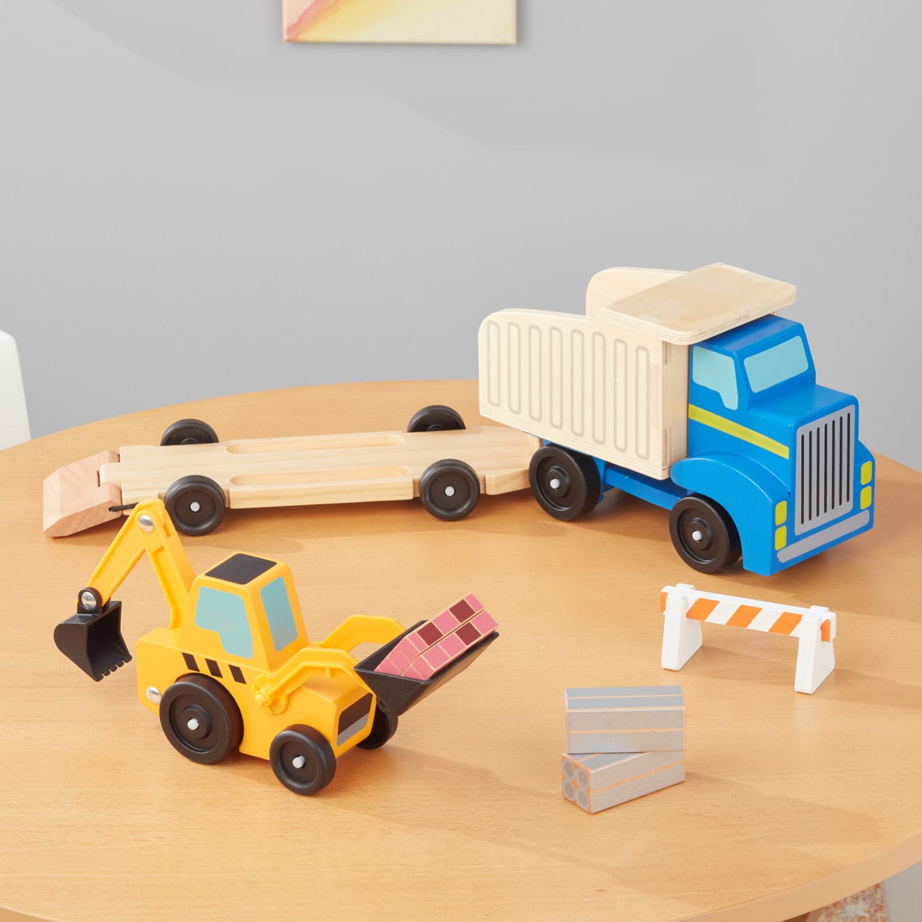 Vehicles & Trains Premium Quality Classic Toy Dump Truck & Loader - Durable Material and Safe Design for Da...