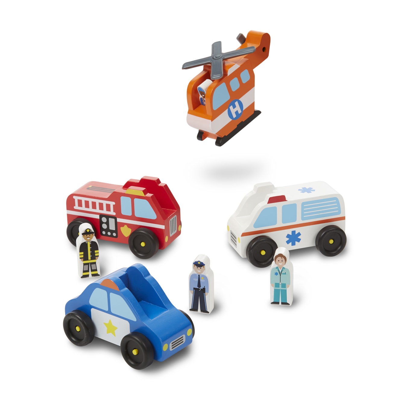 Vehicles & Trains Premium Quality Emergency Vehicle Set - Durable Material and Safe Design for Daily Kids Play