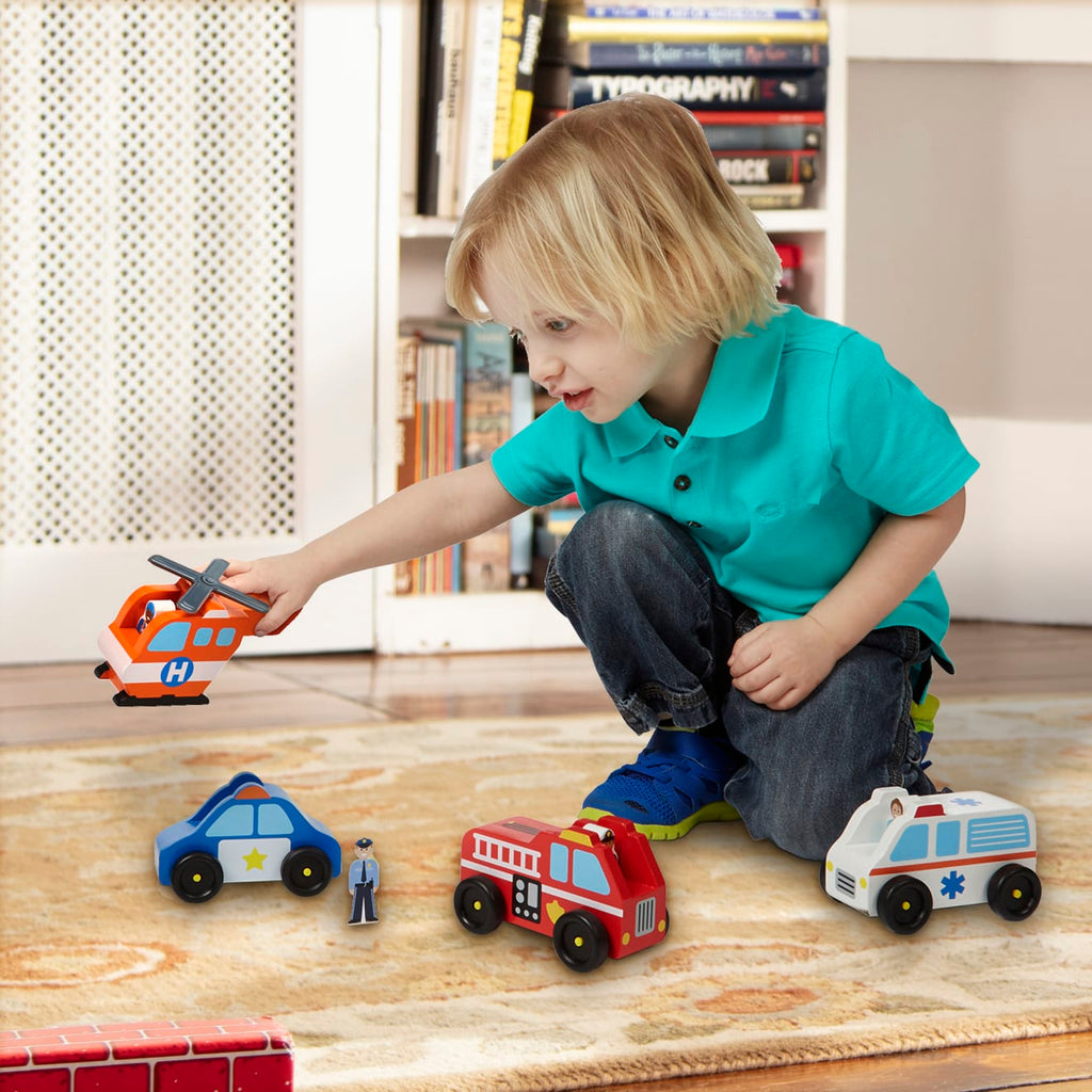 Vehicles & Trains Premium Quality Emergency Vehicle Set - Durable Material and Safe Design for Daily Kids Play