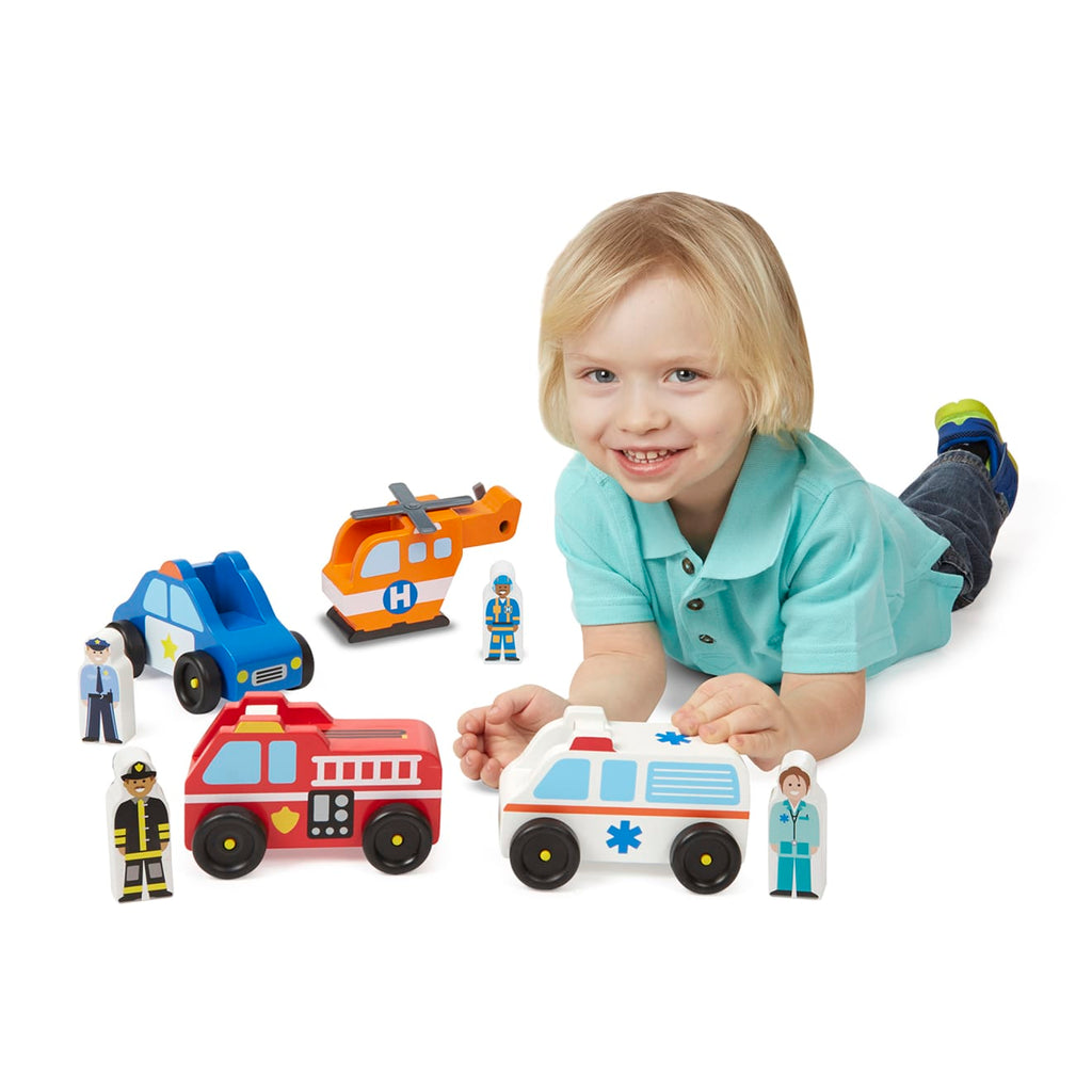 Vehicles & Trains Premium Quality Emergency Vehicle Set - Durable Material and Safe Design for Daily Kids Play