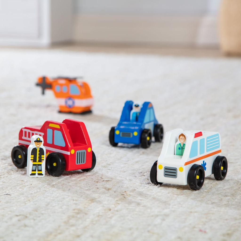 Vehicles & Trains Premium Quality Emergency Vehicle Set - Durable Material and Safe Design for Daily Kids Play