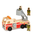 Vehicles & Trains Premium Quality Classic Wooden Fire Truck Play Set - Durable Material and Safe Design for...