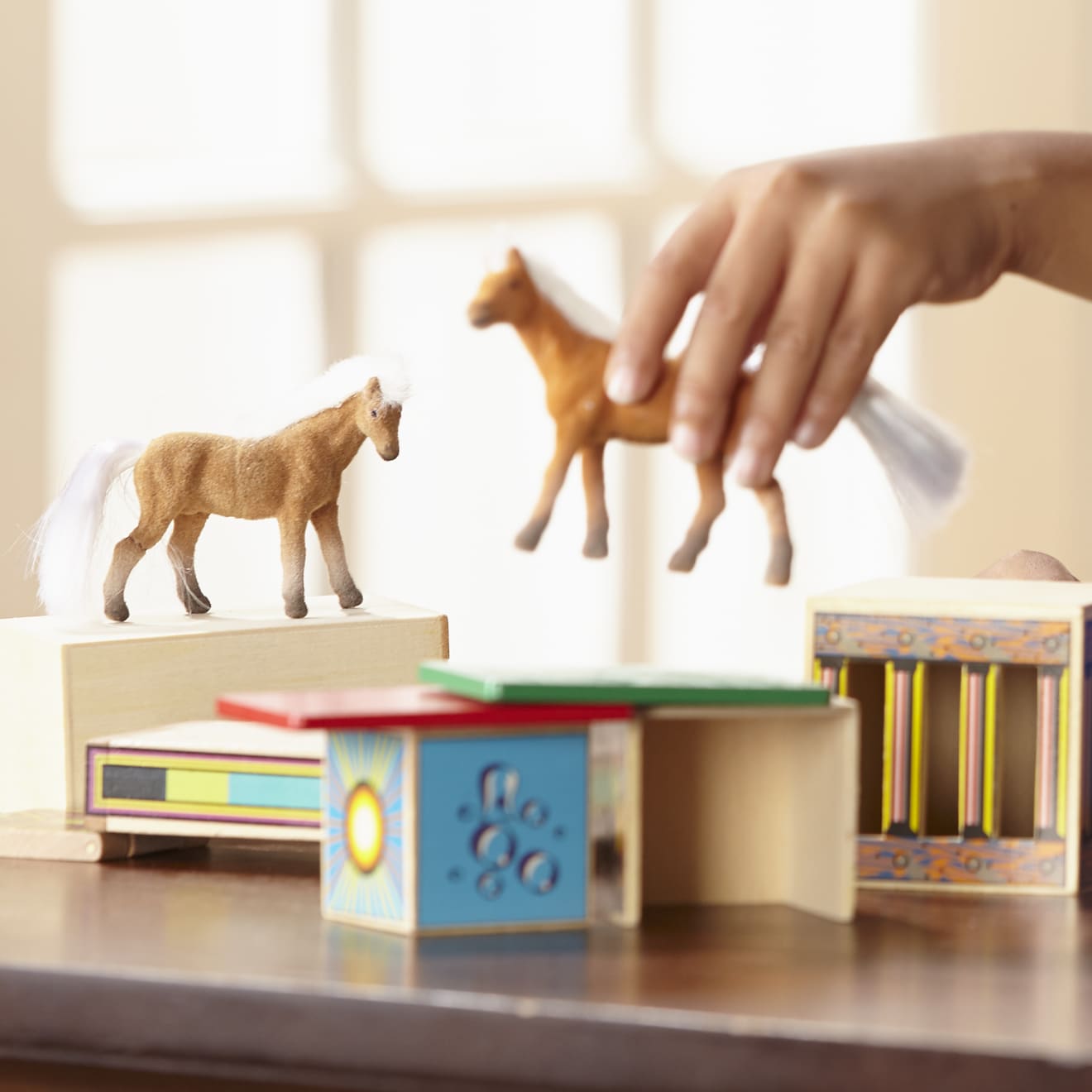 Vehicles & Trains Premium Quality Horse Carrier Wooden Vehicles Play Set - Durable Material and Safe Design...