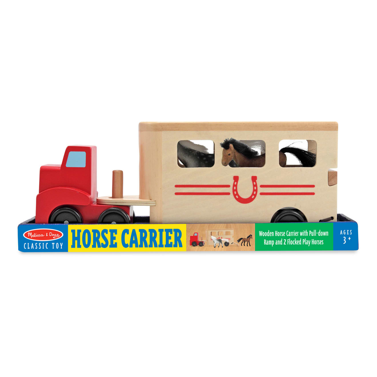 Vehicles & Trains Premium Quality Horse Carrier Wooden Vehicles Play Set - Durable Material and Safe Design...