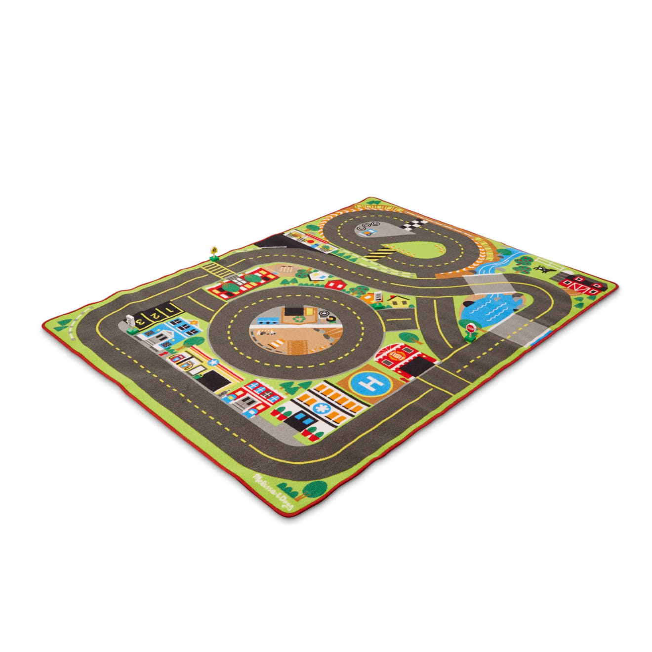 Vehicles & Trains Premium Quality Jumbo Roadway Activity Rug - Durable Material and Safe Design for Daily K...