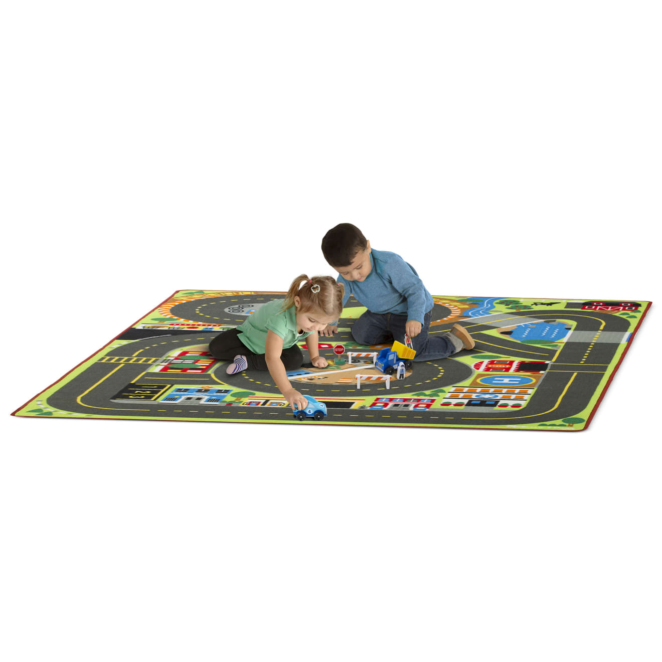 Vehicles & Trains Premium Quality Jumbo Roadway Activity Rug - Durable Material and Safe Design for Daily K...