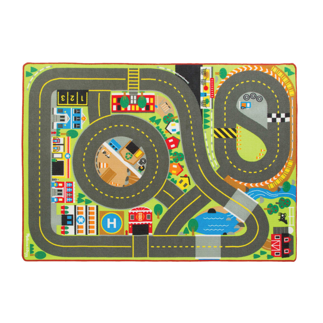 Vehicles & Trains Premium Quality Jumbo Roadway Activity Rug - Durable Material and Safe Design for Daily K...