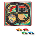 Vehicles & Trains Premium Quality Round the Speedway Race Track Rug & Car Set - Durable Material and Safe D...