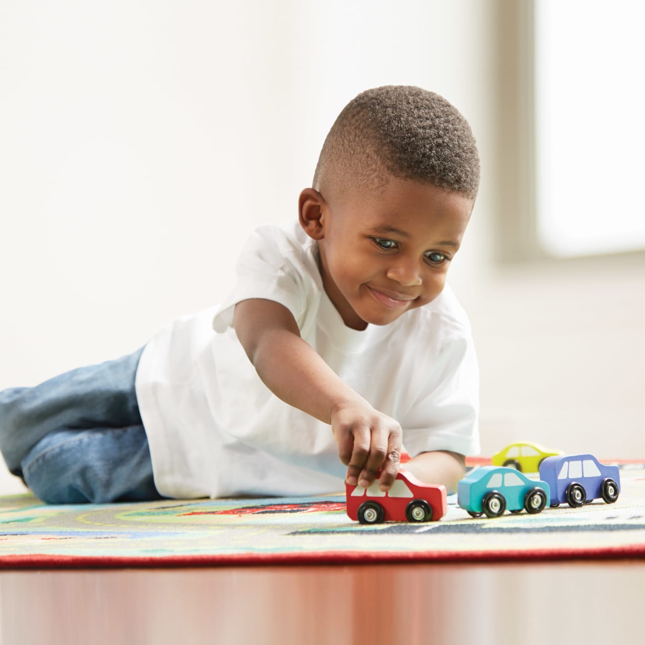 Vehicles & Trains Premium Quality Round the Town Road Rug & Car Set - Durable Material and Safe Design for ...