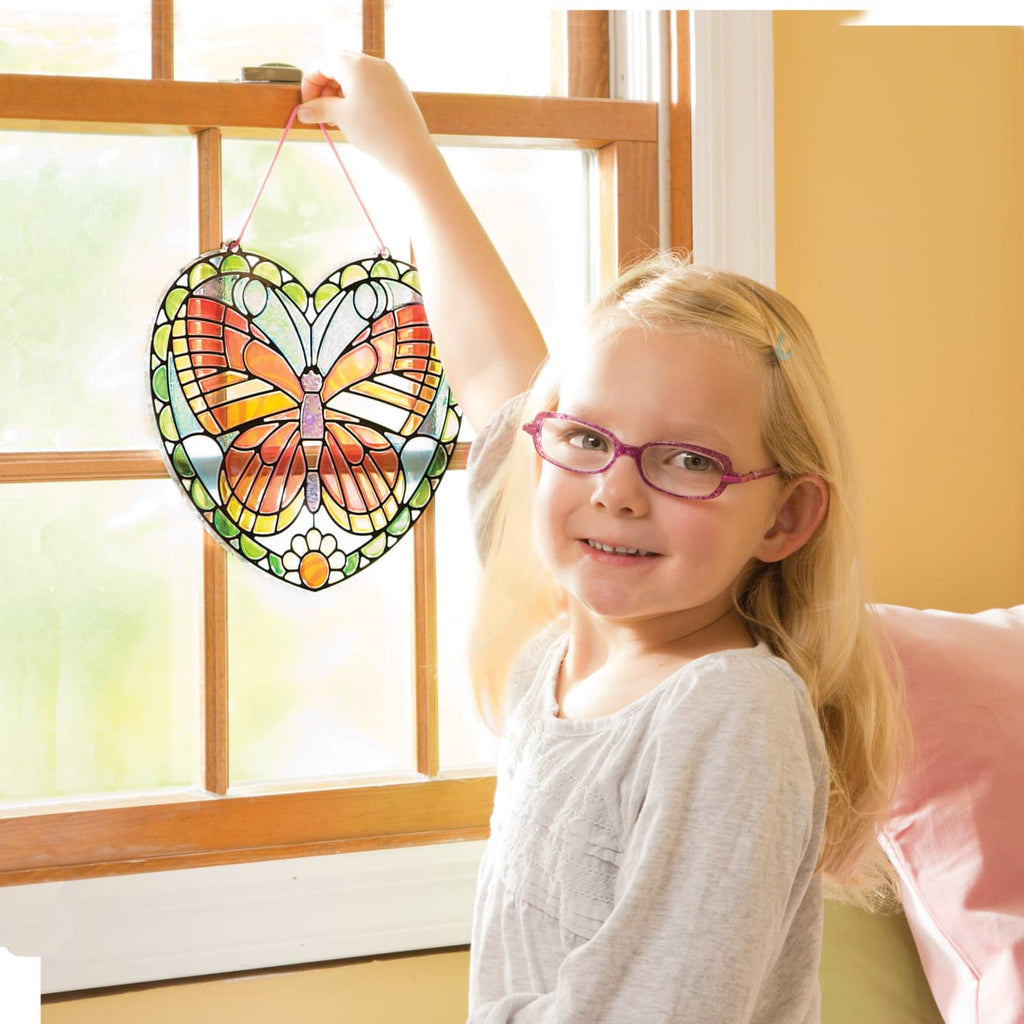 Craft & Stamp Kits Premium Quality Stained Glass Made Easy - Butterfly - Durable Material and Safe Design f...