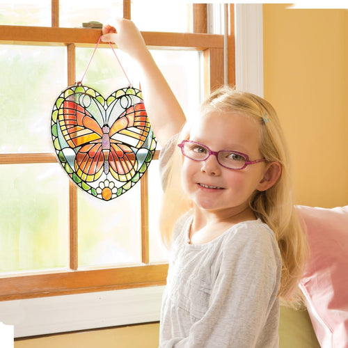 Craft & Stamp Kits Premium Quality Stained Glass Made Easy - Butterfly - Durable Material and Safe Design f...