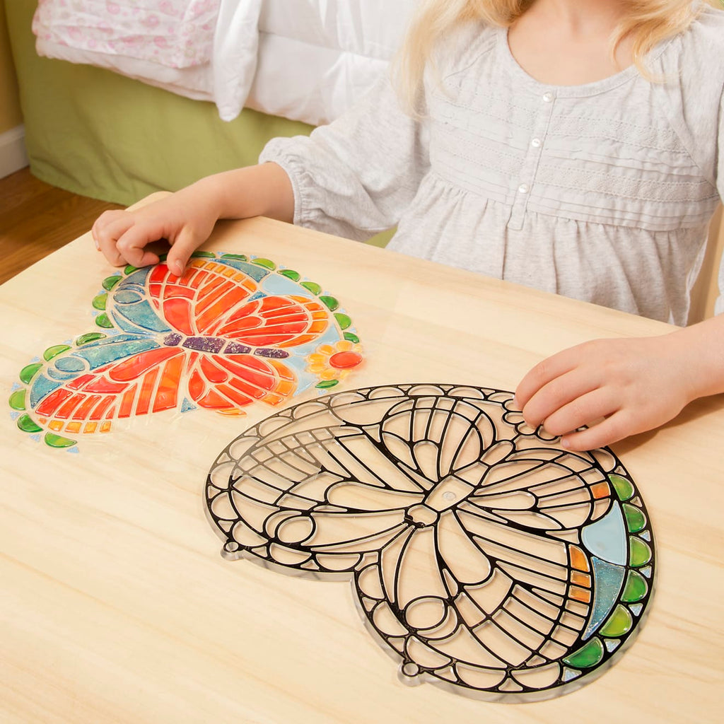 Craft & Stamp Kits Premium Quality Stained Glass Made Easy - Butterfly - Durable Material and Safe Design f...