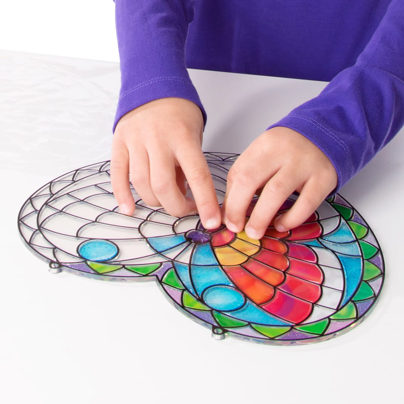 Craft & Stamp Kits Premium Quality Stained Glass Made Easy - Butterfly - Durable Material and Safe Design f...