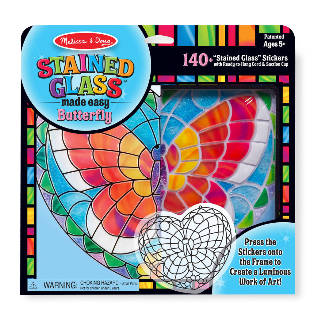 Craft & Stamp Kits Premium Quality Stained Glass Made Easy - Butterfly - Durable Material and Safe Design f...