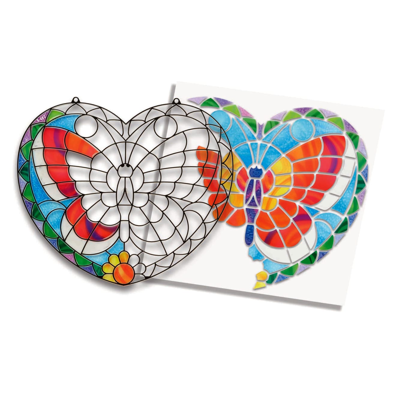 Craft & Stamp Kits Premium Quality Stained Glass Made Easy - Butterfly - Durable Material and Safe Design f...