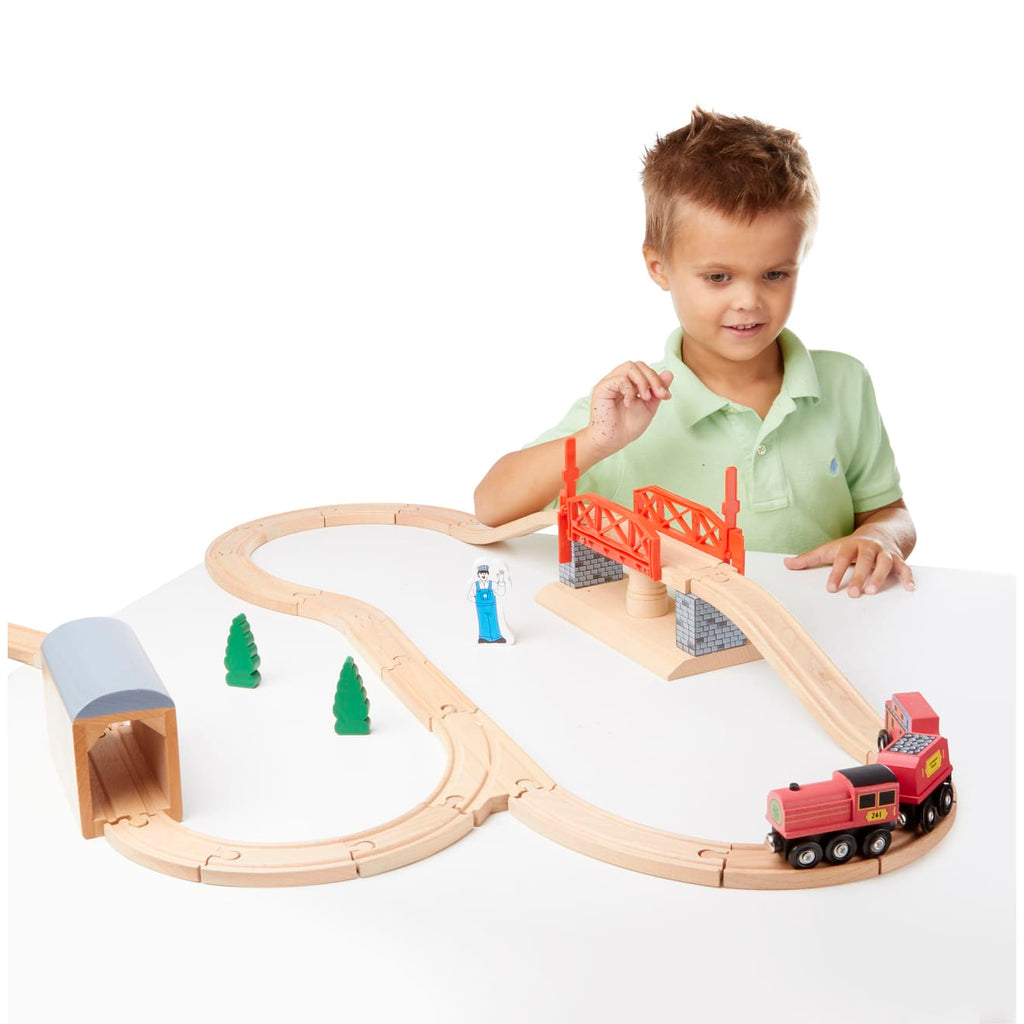 Vehicles & Trains Premium Quality Swivel Bridge Train Set - Durable Material and Safe Design for Daily Kids...