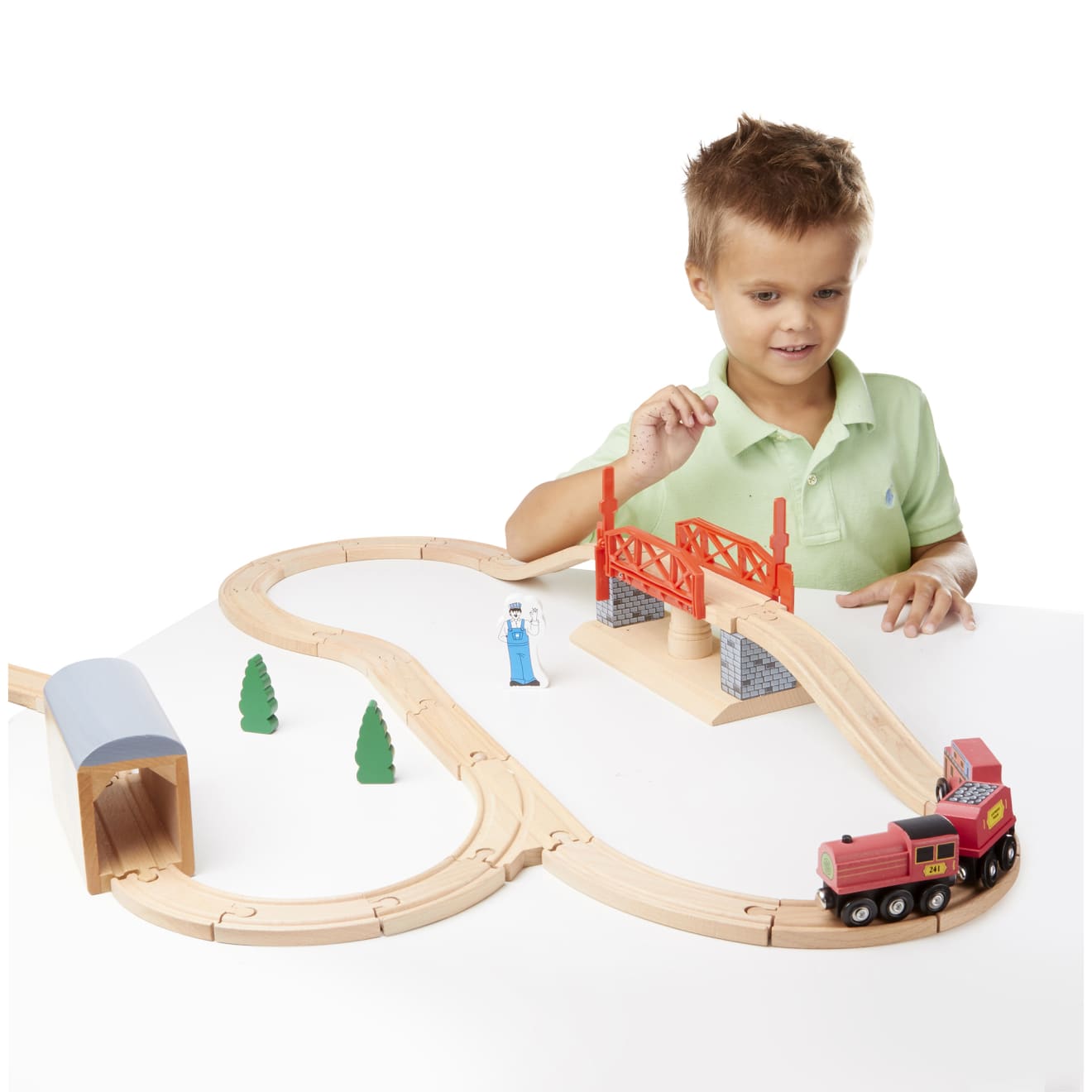 Vehicles & Trains Premium Quality Swivel Bridge Train Set - Durable Material and Safe Design for Daily Kids...