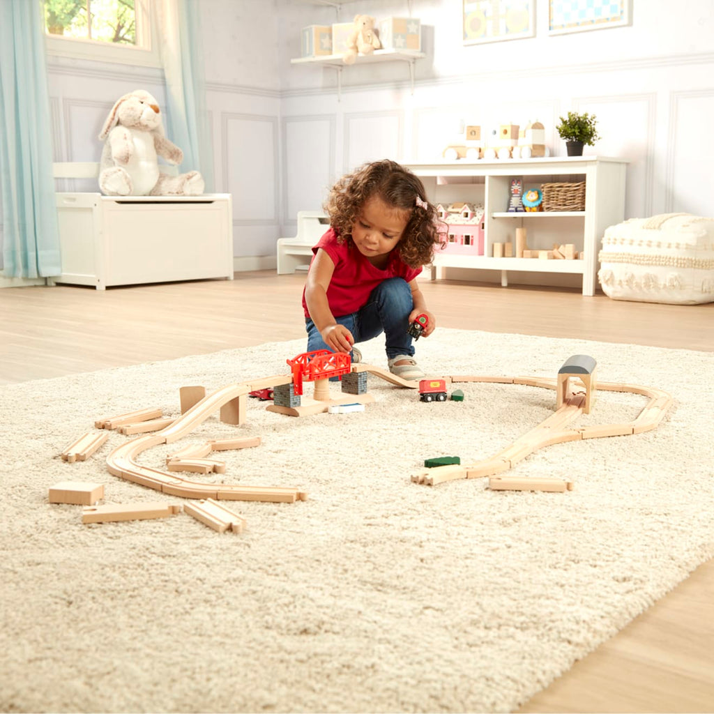 Vehicles & Trains Premium Quality Swivel Bridge Train Set - Durable Material and Safe Design for Daily Kids...