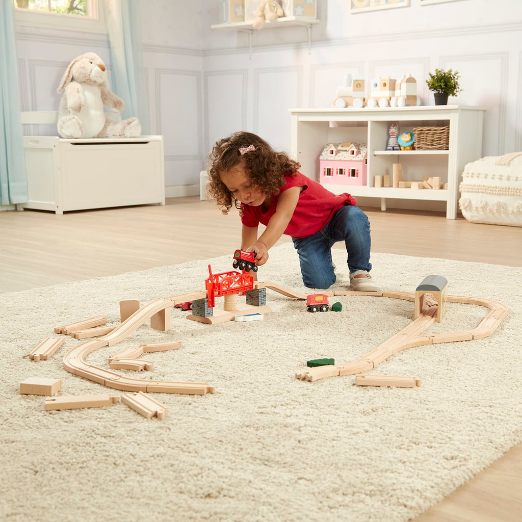 Vehicles & Trains Premium Quality Swivel Bridge Train Set - Durable Material and Safe Design for Daily Kids...