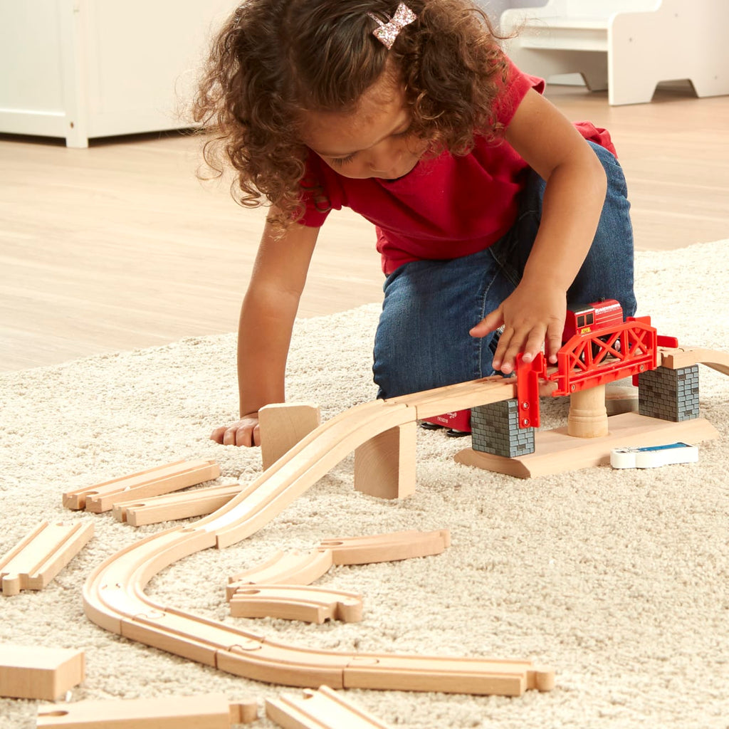 Vehicles & Trains Premium Quality Swivel Bridge Train Set - Durable Material and Safe Design for Daily Kids...