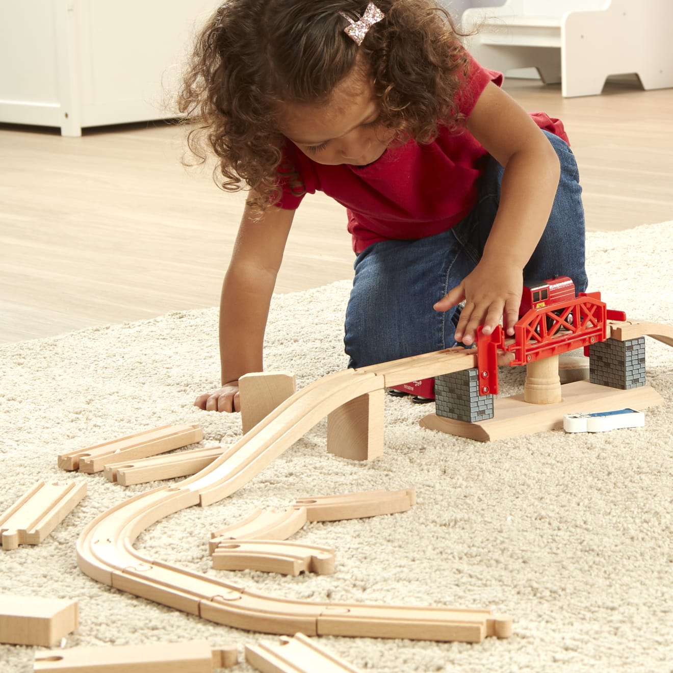 Vehicles & Trains Premium Quality Swivel Bridge Train Set - Durable Material and Safe Design for Daily Kids...
