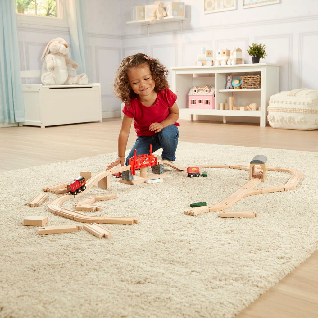 Vehicles & Trains Premium Quality Swivel Bridge Train Set - Durable Material and Safe Design for Daily Kids...