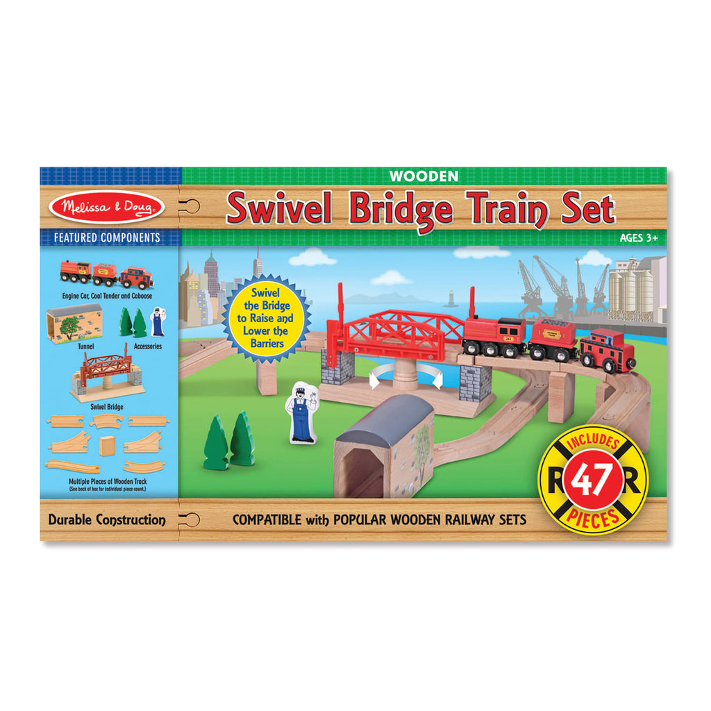 Vehicles & Trains Premium Quality Swivel Bridge Train Set - Durable Material and Safe Design for Daily Kids...