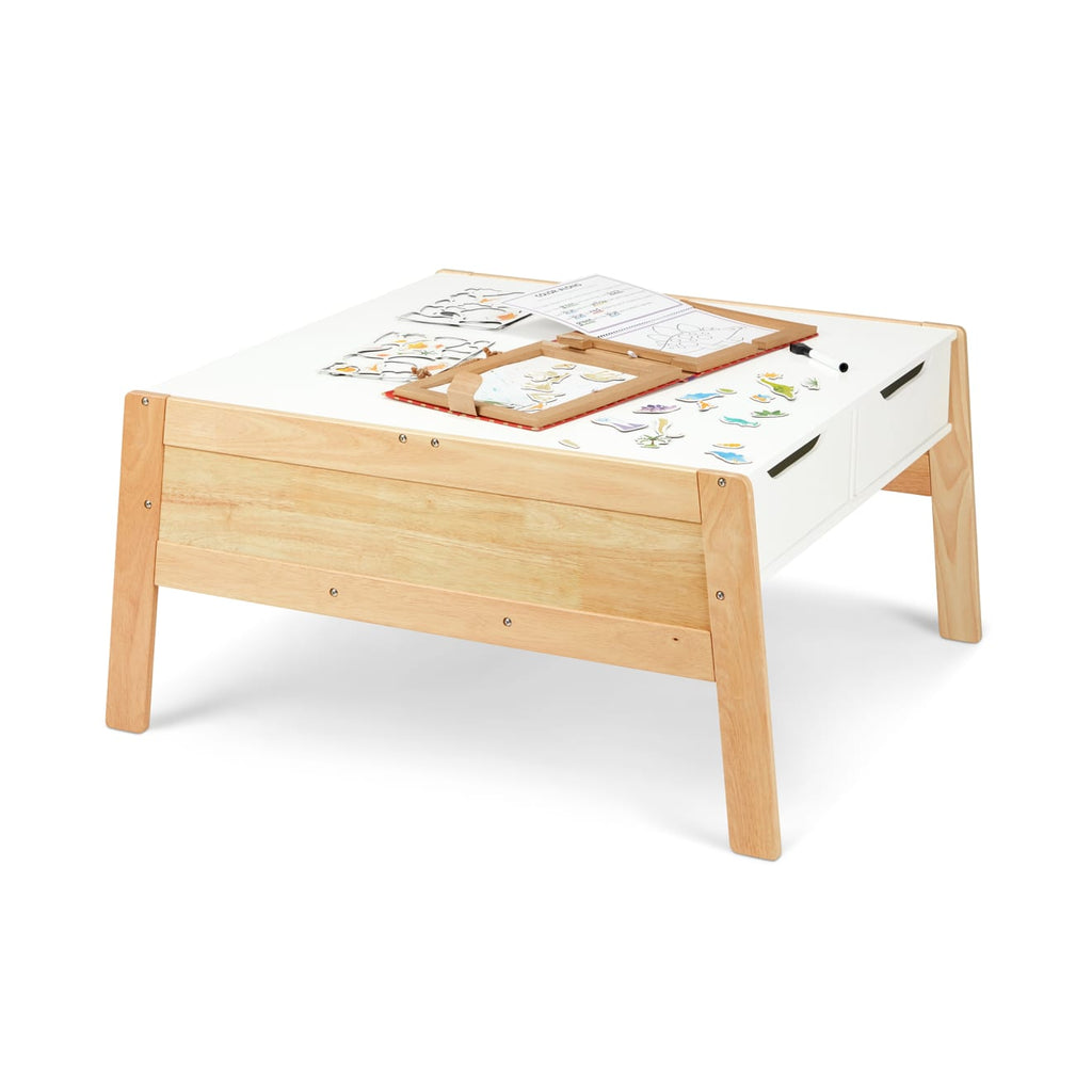 Furniture Premium Quality Wooden Art & Activity Table with Bins - Durable Material and Safe Design for Dail...