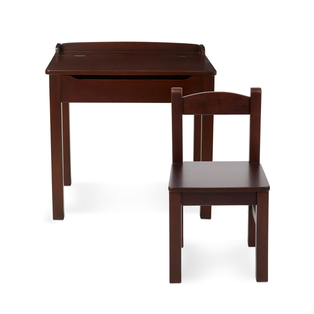 Furniture Premium Quality Child's Lift-Top Desk & Chair - Espresso - Durable Material and Safe Design for D...