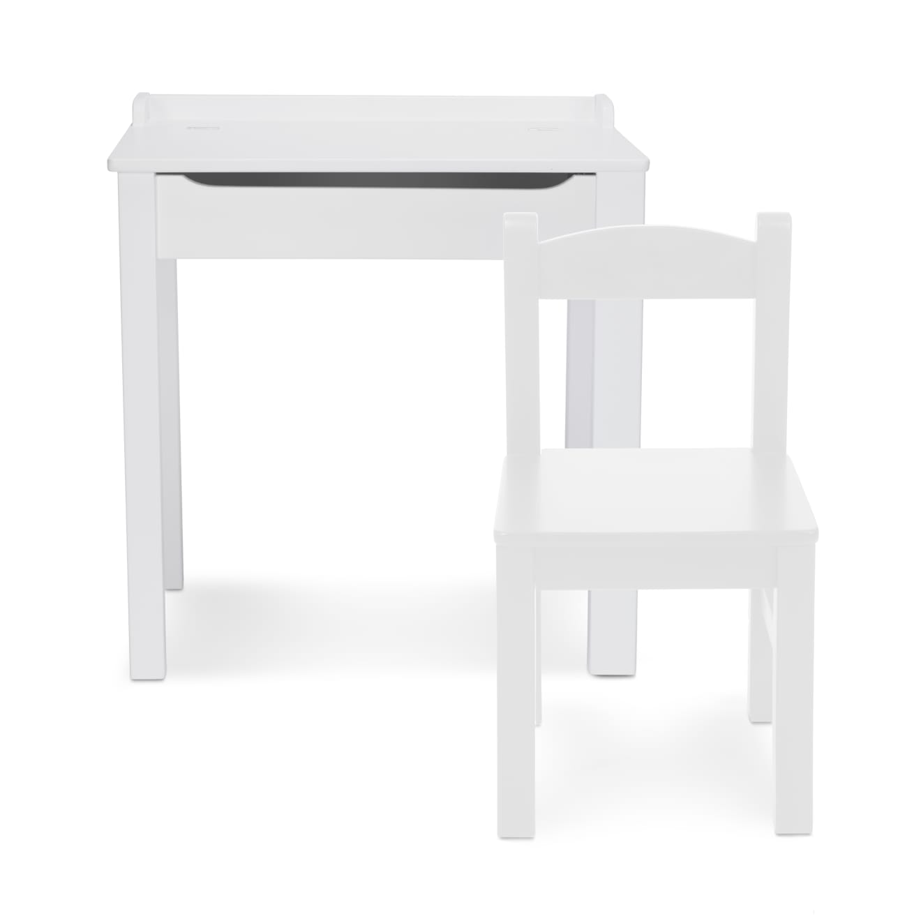 Furniture Premium Quality Child's Lift-Top Desk & Chair - White - Durable Material and Safe Design for Dail...