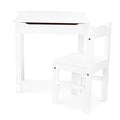 Furniture Premium Quality Child's Lift-Top Desk & Chair - White - Durable Material and Safe Design for Dail...