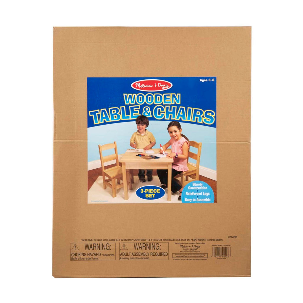 Furniture Premium Quality Wooden Table & Chairs - Natural - Durable Material and Safe Design for Daily Kids...