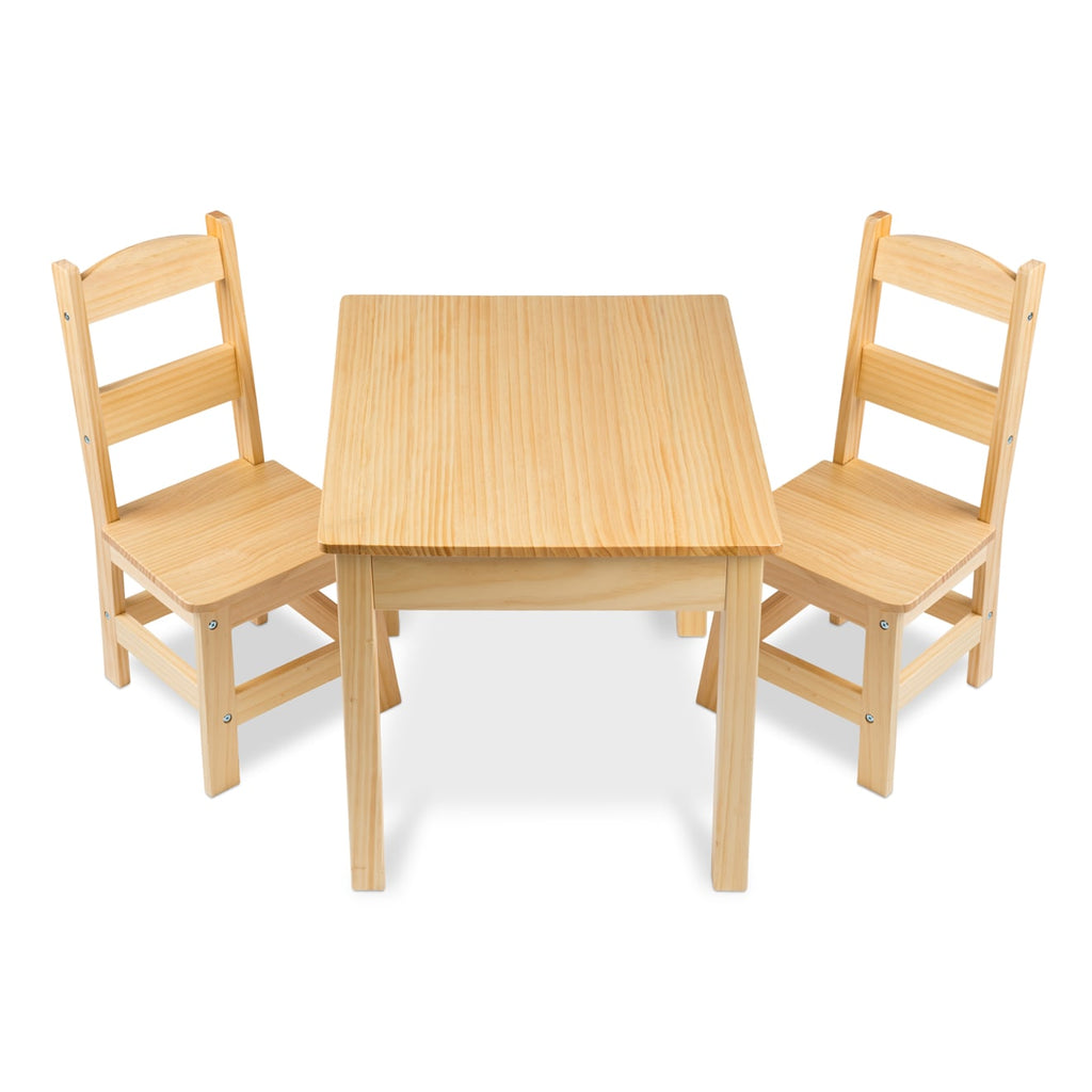 Furniture Premium Quality Wooden Table & Chairs - Natural - Durable Material and Safe Design for Daily Kids...