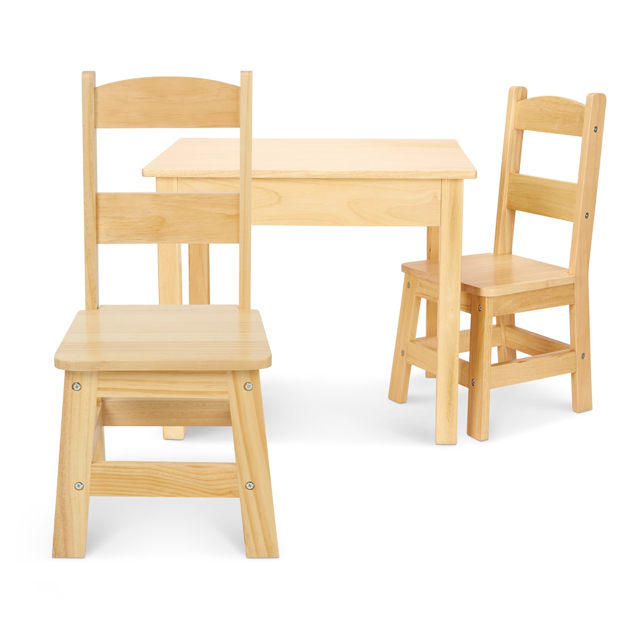 Furniture Premium Quality Wooden Table & Chairs - Natural - Durable Material and Safe Design for Daily Kids...
