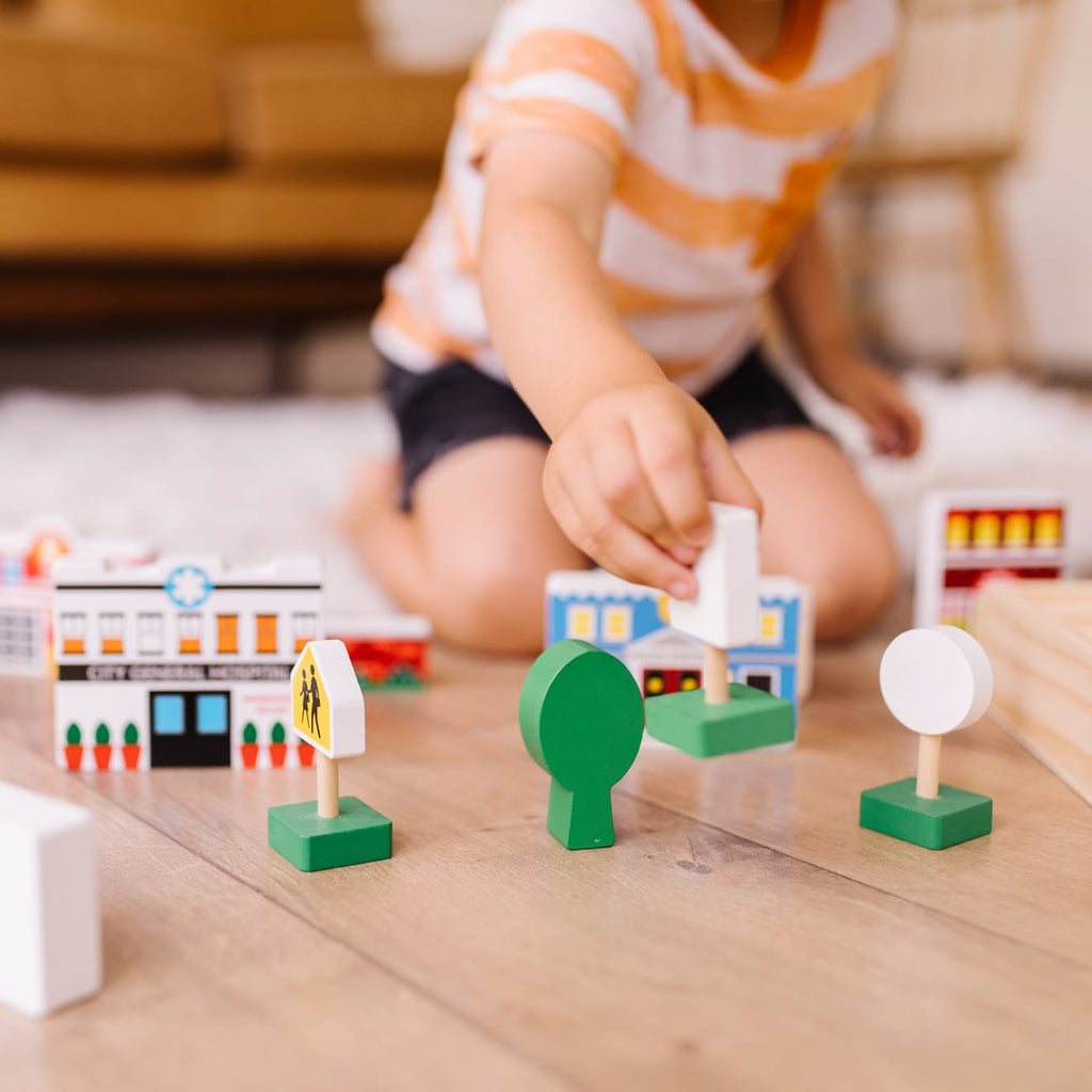 Vehicles & Trains Premium Quality Wooden Town Play Set - Durable Material and Safe Design for Daily Kids Play