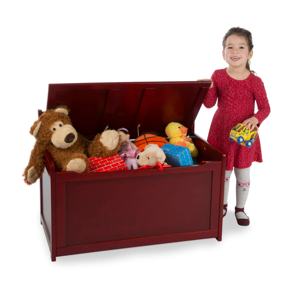 Furniture Premium Quality Wooden Toy Chest (Espresso) - Durable Material and Safe Design for Daily Kids Play