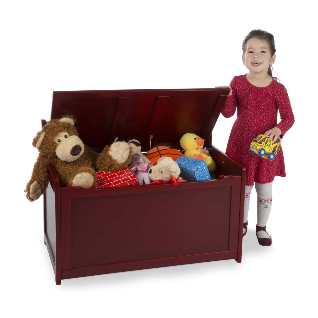 Furniture Premium Quality Wooden Toy Chest (Espresso) - Durable Material and Safe Design for Daily Kids Play