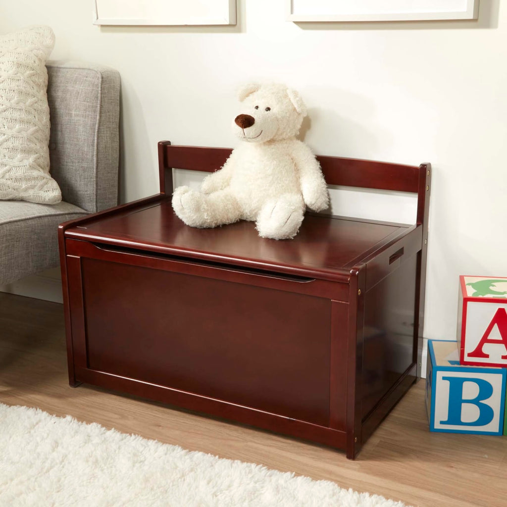 Furniture Premium Quality Wooden Toy Chest (Espresso) - Durable Material and Safe Design for Daily Kids Play