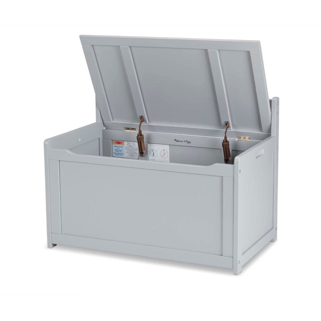 Furniture Premium Quality Wooden Toy Chest (Gray) - Durable Material and Safe Design for Daily Kids Play