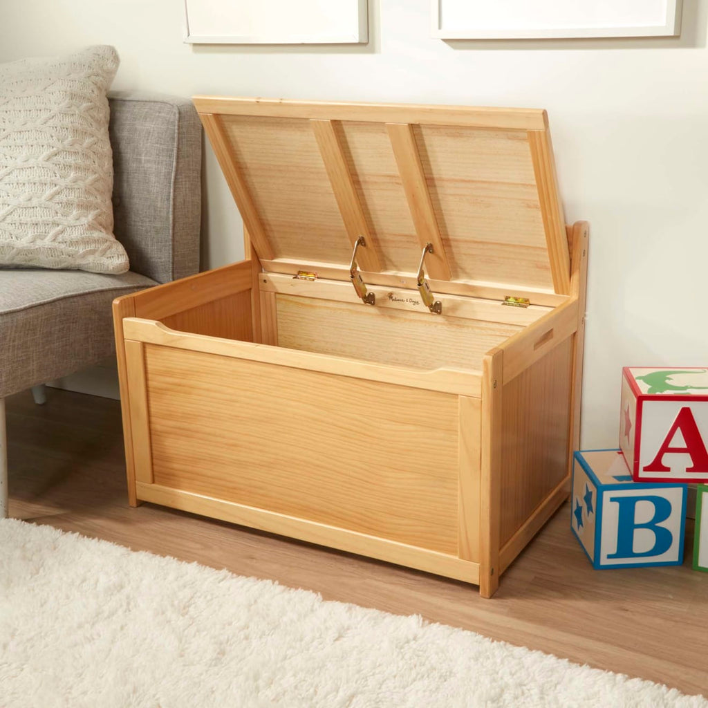 Furniture Premium Quality Wooden Toy Chest (Honey) - Durable Material and Safe Design for Daily Kids Play