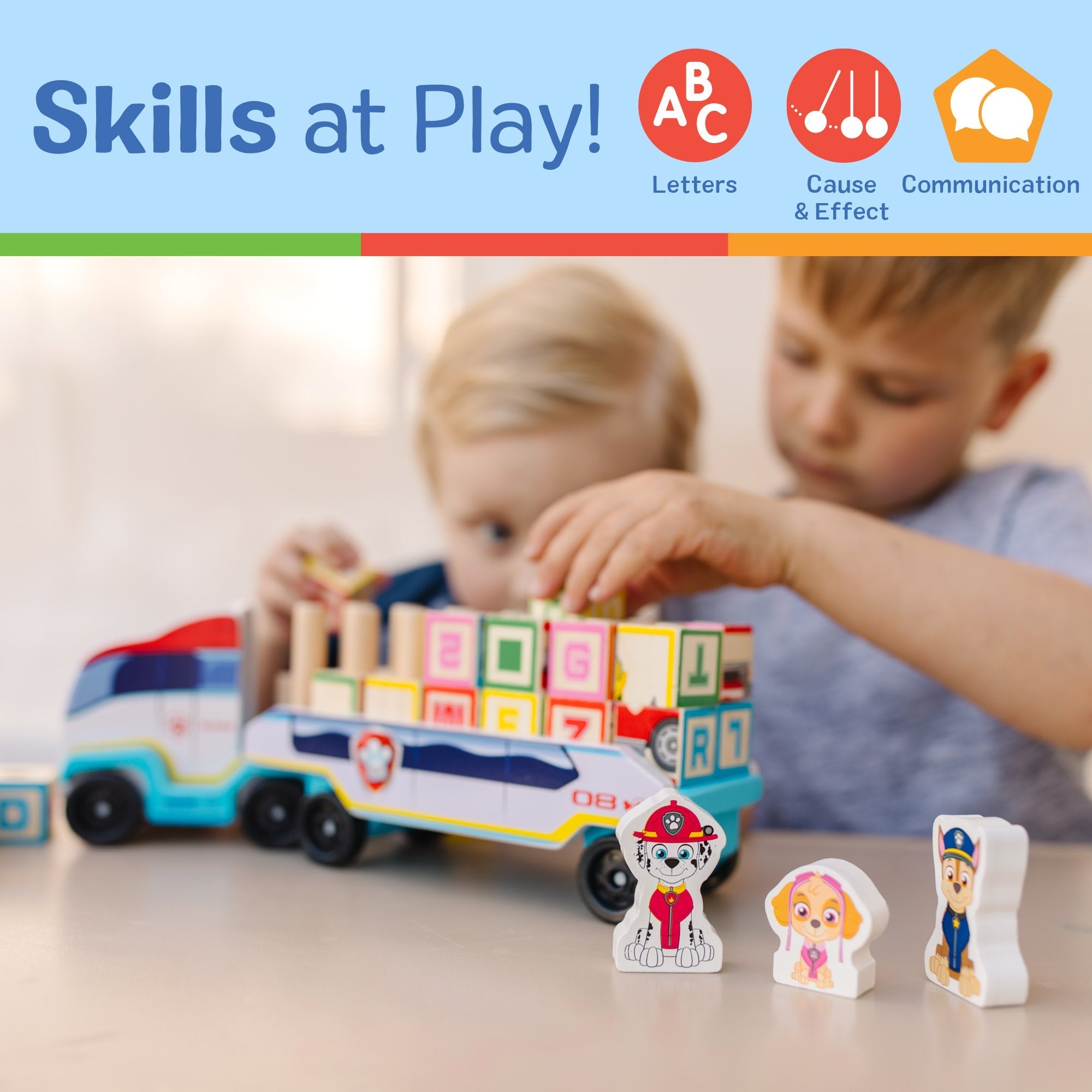 Vehicles & Trains Premium Quality PAW Patrol Wooden ABC Block Truck - Durable Material and Safe Design for ...