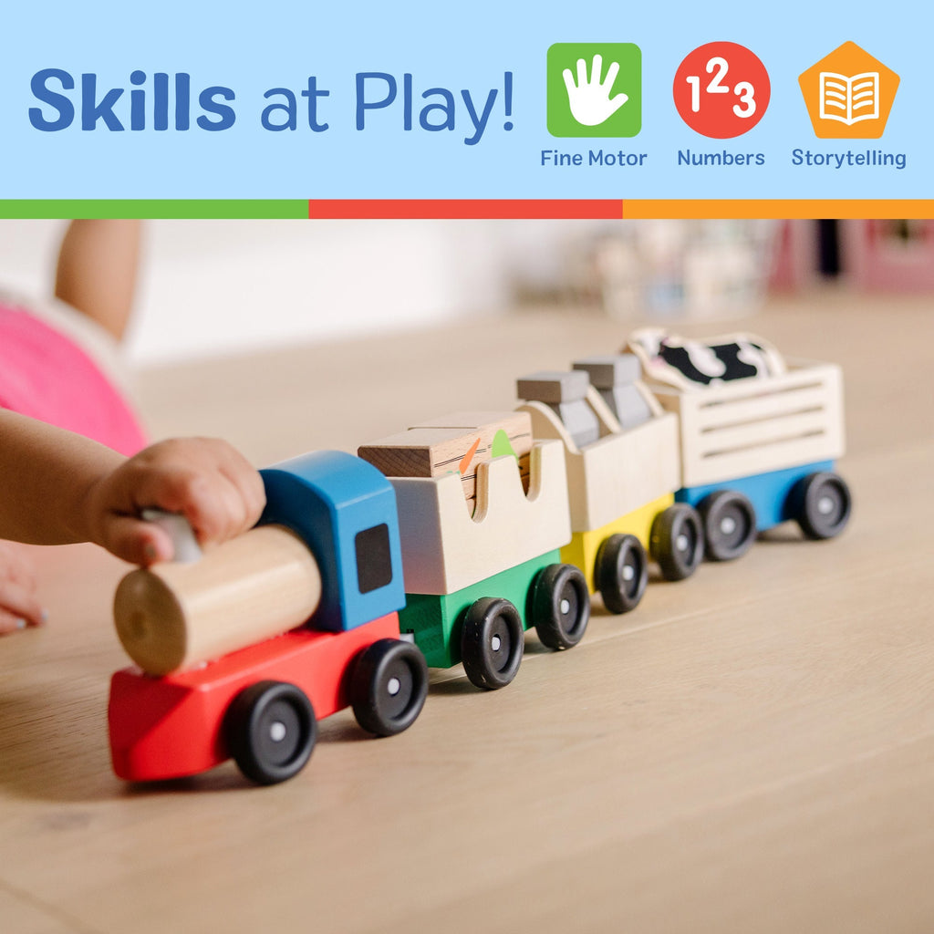 Vehicles & Trains Premium Quality Wooden Farm Train - Durable Material and Safe Design for Daily Kids Play