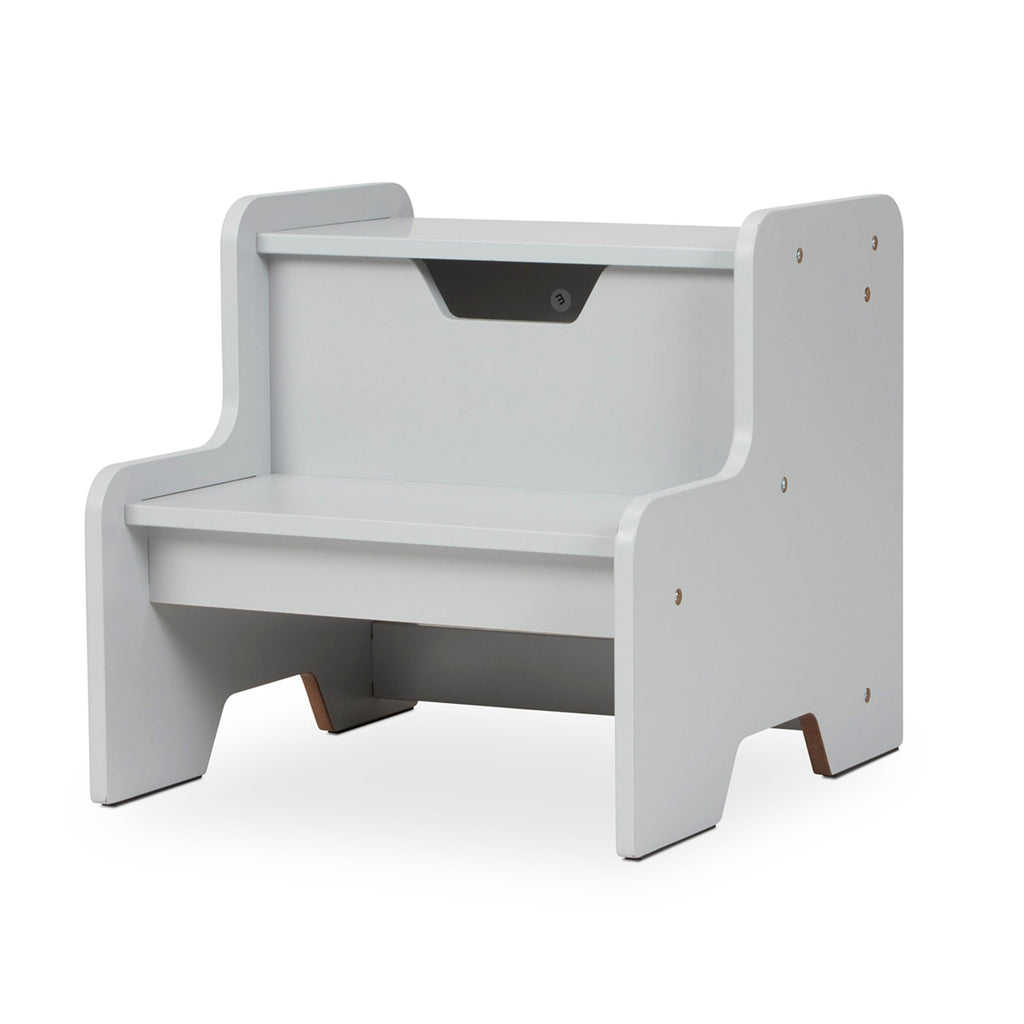 Furniture Premium Quality Wooden Step Stool – Gray - Durable Material and Safe Design for Daily Kids Play
