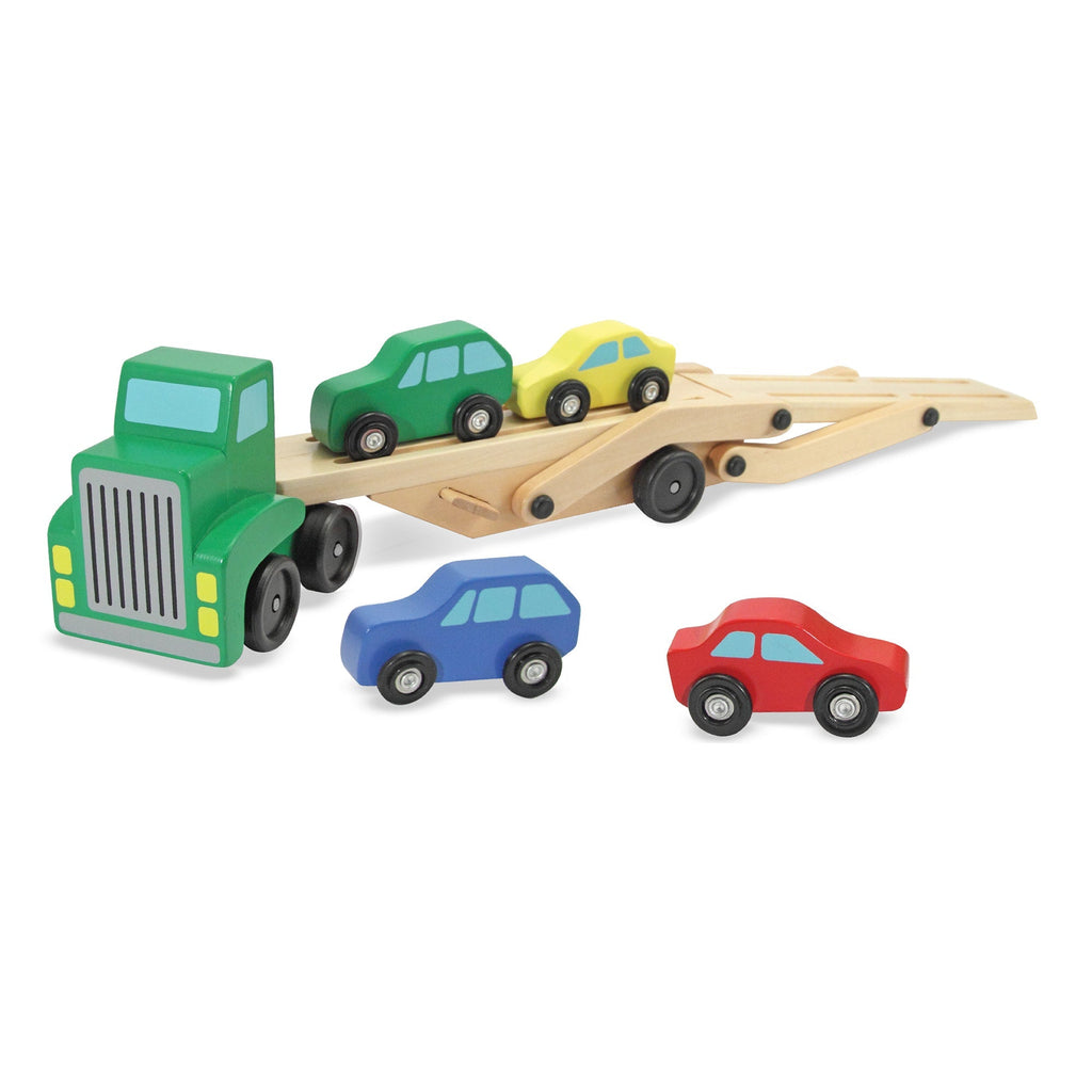 Vehicles & Trains Premium Quality Wooden Car Carrier - Durable Material and Safe Design for Daily Kids Play