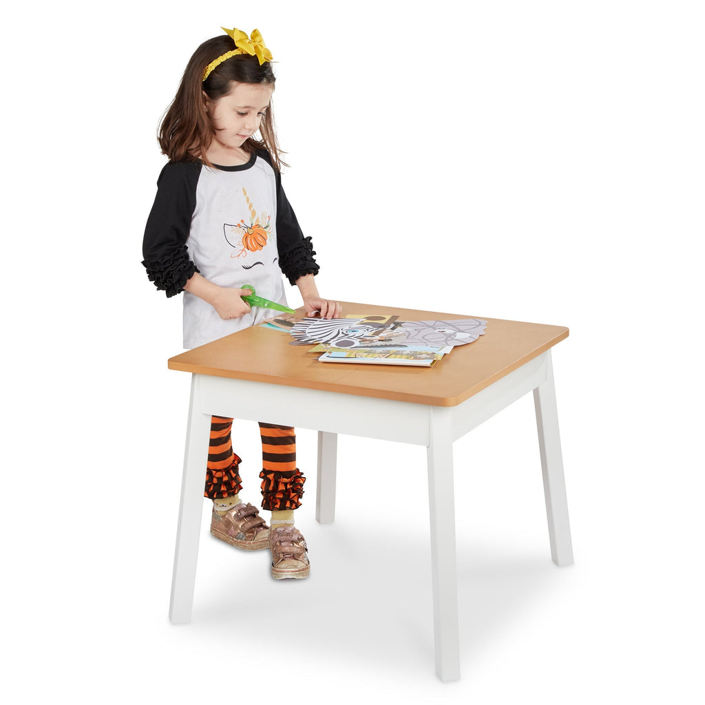Furniture Premium Quality Wooden Square Table - Durable Material and Safe Design for Daily Kids Play