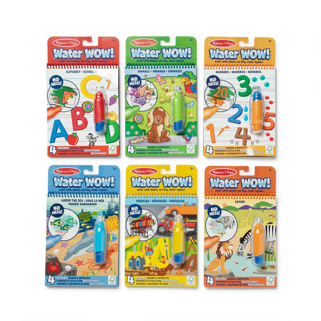 Activity Books Premium Quality Water WOW! 6-Pack – Animals, Vehicles, Alphabet, Numbers, Safari, Under the ...