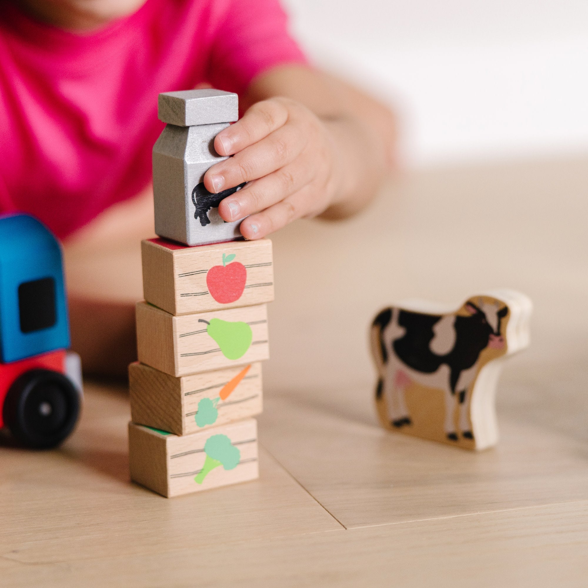 Vehicles & Trains Premium Quality Wooden Farm Train - Durable Material and Safe Design for Daily Kids Play